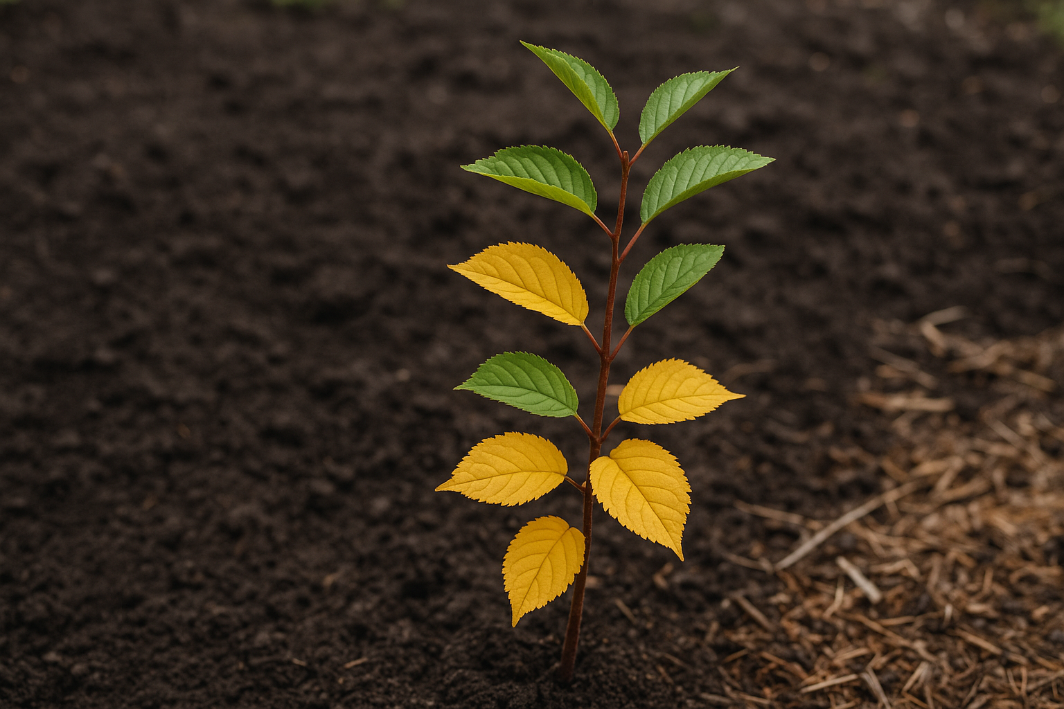 Почему желтеют листья у саженца черешни